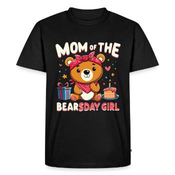 Bear Lover Bday Mom Celebrant Happy - Men's Premium Organic T-Shirt - black - Front - Nico (187cm)