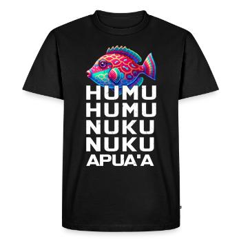 Humuhumunukunukuapua’a hawaïen - T-shirt Premium bio Homme - noir - Devant - Nico (187cm)