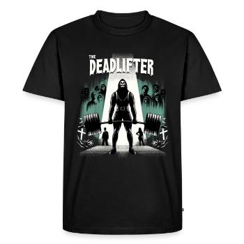 Entraînement de musculation horrifiant de soulevé de terre - T-shirt Premium bio Homme - noir - Devant - Nico (187cm)