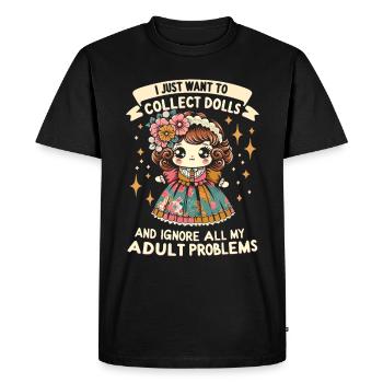 Poupée amant collection porcelaine Antique - T-shirt Premium bio Homme - noir - Devant - Nico (187cm)