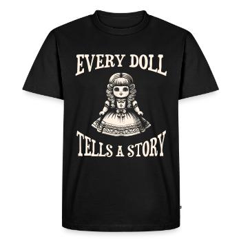 Poupée amant collection porcelaine Antique - T-shirt Premium bio Homme - noir - Devant - Nico (187cm)