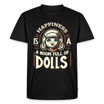 Poupée amant collection poupées Vintage porcelaine - T-shirt Premium bio Homme - noir - Devant - Nico (187cm)