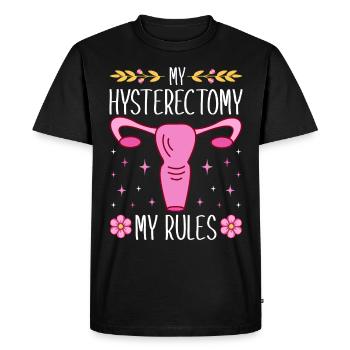 Endométriose Soins abdominaux Gynécologique - T-shirt Premium bio Homme - noir - Devant - Nico (187cm)