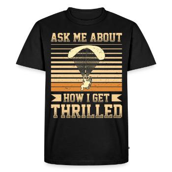 Paramotorist Adventure Powered Paraglider - Men's Premium Organic T-Shirt - black - Front - Nico (187cm)