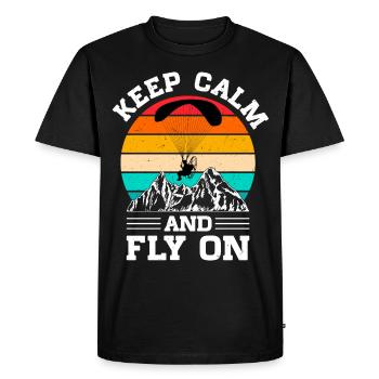 Paramotorist Show Festival Paramotoring Adventure - Men's Premium Organic T-Shirt - black - Front - Nico (187cm)