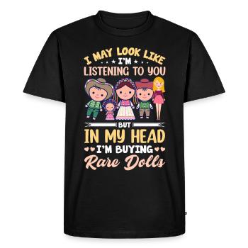 Poupée de collection Poupée en porcelaine Antique - T-shirt Premium bio Homme - noir - Devant - Nico (187cm)