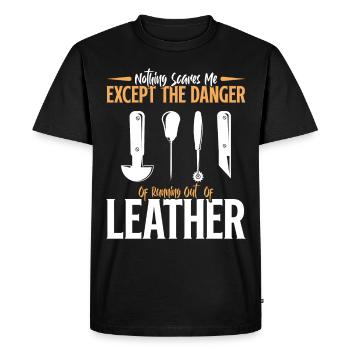 Leatherwork Leatherworker Stamping Crafts - Men's Premium Organic T-Shirt - black - Front - Nico (187cm)