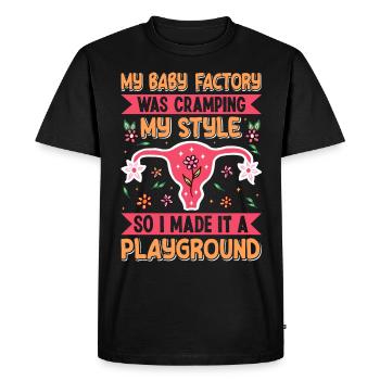 Aide à la convalescence pour la santé des femmes de l’endométriose - T-shirt Premium bio Homme - noir - Devant - Nico (187cm)