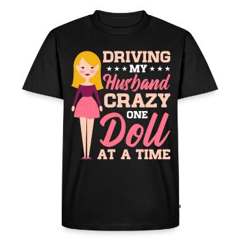 Poupée de collection Poupée en porcelaine Antique - T-shirt Premium bio Homme - noir - Devant - Nico (187cm)