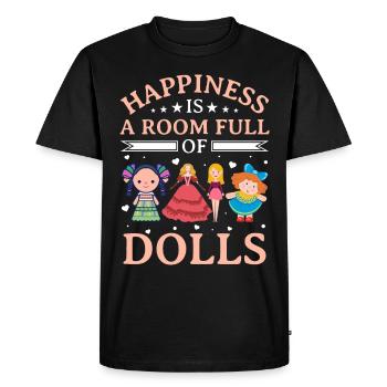Poupée de collection, poupée en porcelaine, poupée - T-shirt Premium bio Homme - noir - Devant - Nico (187cm)