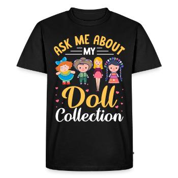 Poupée de collection, poupée en porcelaine, poupée - T-shirt Premium bio Homme - noir - Devant - Nico (187cm)