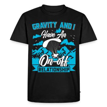 Paramotorist Adventure Powered Paraglider - Men's Premium Organic T-Shirt - black - Front - Nico (187cm)