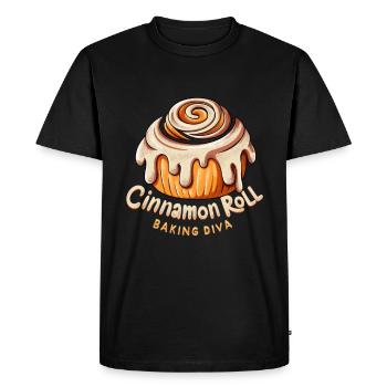 Cinnamon Roll Baker - Men's Premium Organic T-Shirt - black - Front - Nico (187cm)
