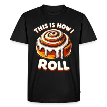 Cinnamon Roll Baker - Men's Premium Organic T-Shirt - black - Front - Nico (187cm)
