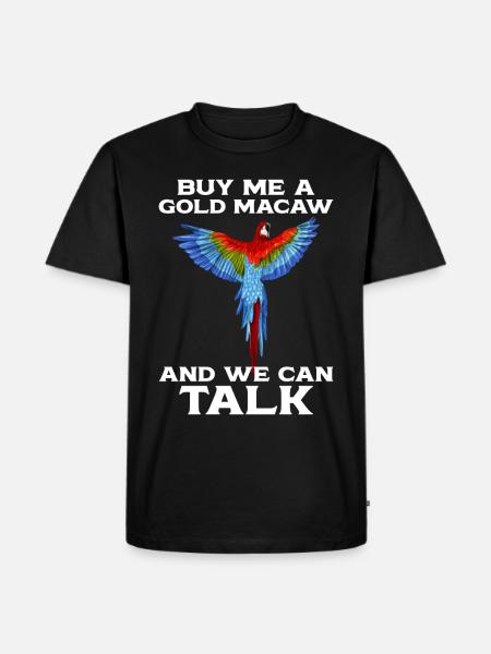Blåguld ara ornitolog entusiast gave - Herre Premium økologisk T-shirt - sort