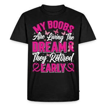 Pride Mastectomy Cancer Survivor Breast Cancer - Men's Premium Organic T-Shirt - black - Front - Nico (187cm)