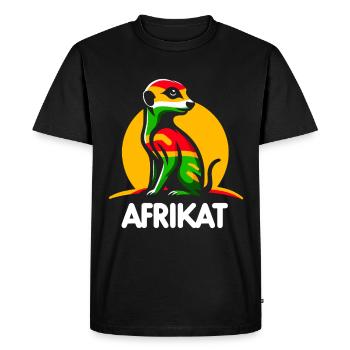 Suricate mignon Afrique Africain - T-shirt Premium bio Homme - noir - Devant - Nico (187cm)