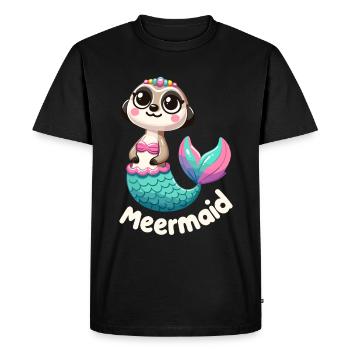 Suricate sirène fantaisie - T-shirt Premium bio Homme - noir - Devant - Nico (187cm)