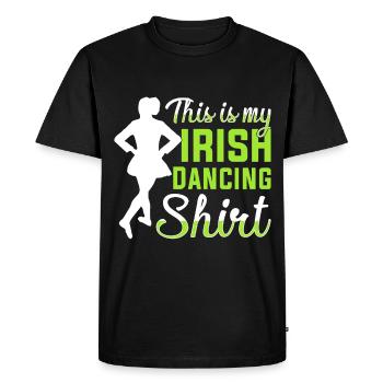 Danse irlandaise Danse irlandaise - T-shirt Premium bio Homme - noir - Devant - Nico (187cm)