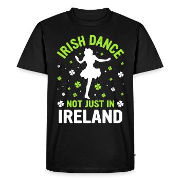 Danse irlandaise Danse irlandaise - T-shirt Premium bio Homme - noir - Devant - Nico (187cm)