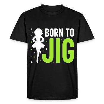 Danse irlandaise Danse irlandaise - T-shirt Premium bio Homme - noir - Devant - Nico (187cm)