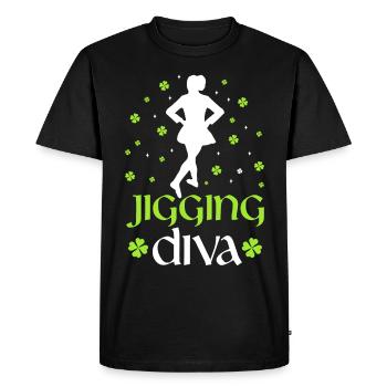 Danse irlandaise Danse irlandaise - T-shirt Premium bio Homme - noir - Devant - Nico (187cm)