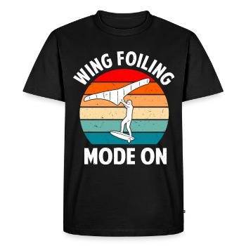 Wingsurfing Foil Wing Wing Boarding Wing Foiling - Men's Premium Organic T-Shirt - black - Front - Nico (187cm)