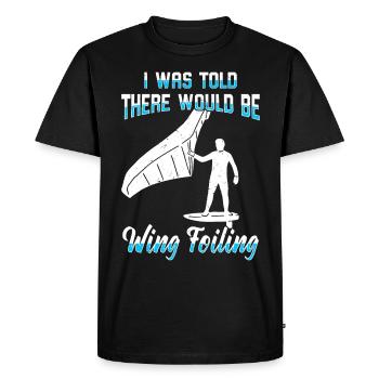 Wingsurfing Foil Wing Wing Boarding Wing Foiling - Men's Premium Organic T-Shirt - black - Front - Nico (187cm)