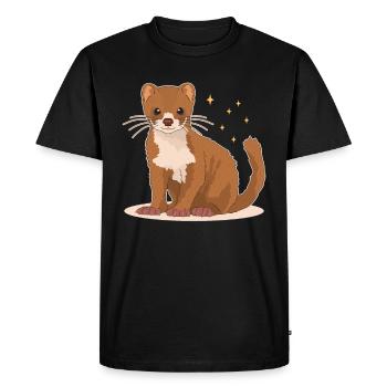 Weasel Mouse Weasel Small Weasel Gift - Men's Premium Organic T-Shirt - black - Front - Nico (187cm)