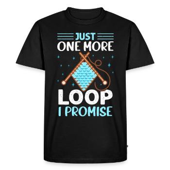Crochet Lover Funny Loop & Hook Design - Men's Premium Organic T-Shirt - black - Front - Nico (187cm)
