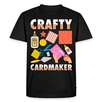 Papier d’artisanat carter fait à la main Crafter carte - T-shirt Premium bio Homme - noir - Devant - Nico (187cm)
