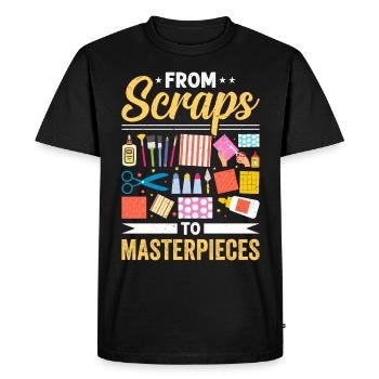 Papier d’artisanat carter fait à la main Crafter carte - T-shirt Premium bio Homme - noir - Devant - Nico (187cm)