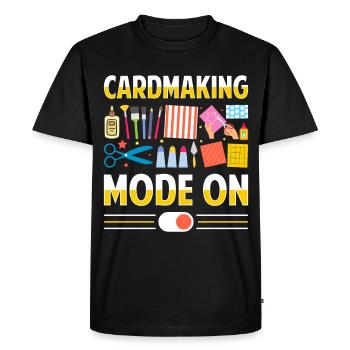 Papier d’artisanat carter fait à la main Crafter carte - T-shirt Premium bio Homme - noir - Devant - Nico (187cm)