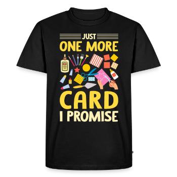 Papier d’artisanat carter fait à la main Crafter carte - T-shirt Premium bio Homme - noir - Devant - Nico (187cm)