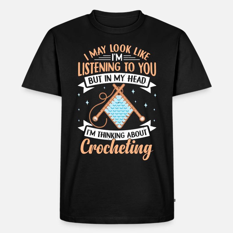Conception drôle au Crochet - T-shirt Premium bio Homme - noir