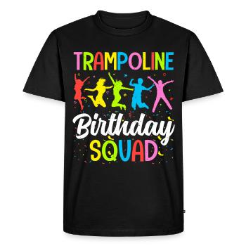 Fête d’anniversaire trampoline - T-shirt Premium bio Homme - noir - Devant - Nico (187cm)