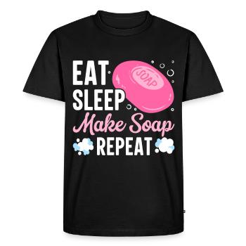 Savon Savon de bain Savon naturel - T-shirt Premium bio Homme - noir - Devant - Nico (187cm)