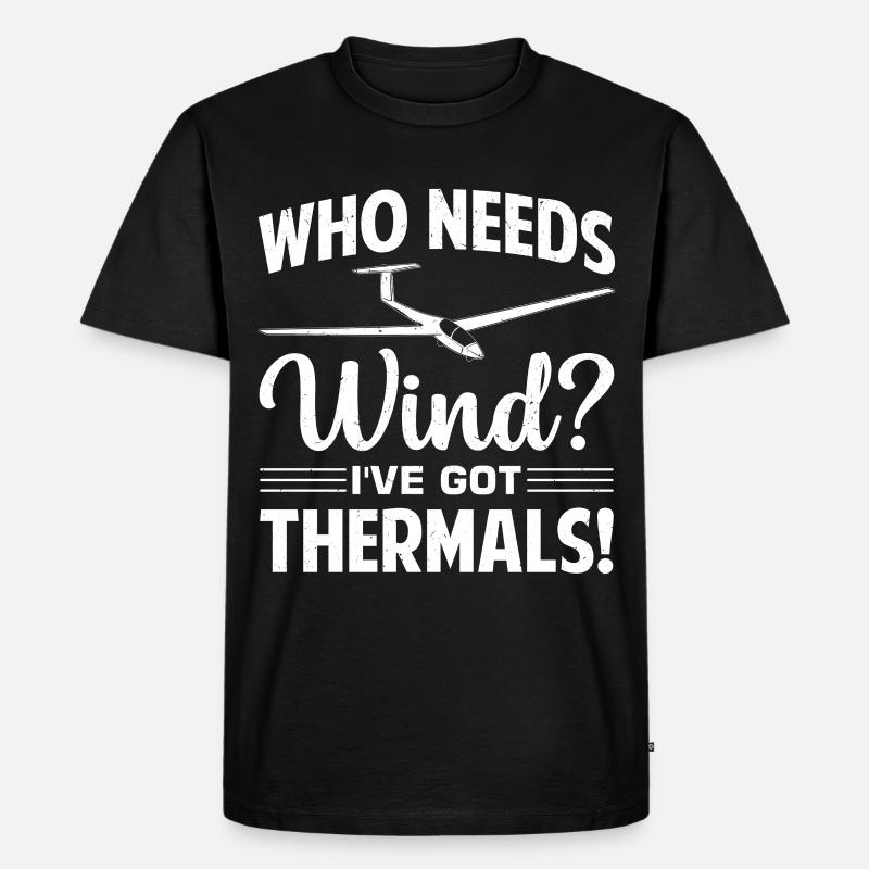 Segelflieger - Männer Premium Bio T-Shirt - Schwarz