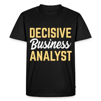 Administration des affaires Bureau de l’administration des affaires - T-shirt Premium bio Homme - noir - Devant - Nico (187cm)