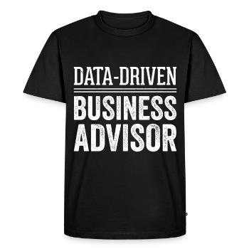 Administration des affaires Bureau de l’administration des affaires - T-shirt Premium bio Homme - noir - Devant - Nico (187cm)