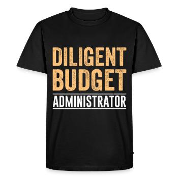 Administration des affaires Bureau de l’administration des affaires - T-shirt Premium bio Homme - noir - Devant - Nico (187cm)