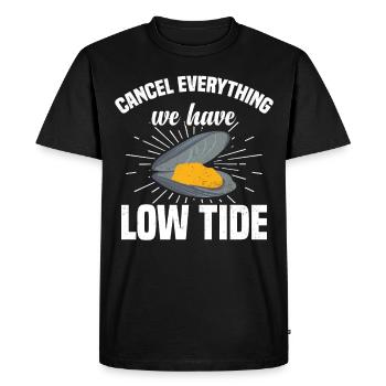 Moules Fruits de mer - T-shirt Premium bio Homme - noir - Devant - Nico (187cm)