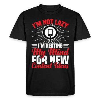 Créateurs de contenu et influenceurs sur les réseaux sociaux - T-shirt Premium bio Homme - noir - Devant - Nico (187cm)