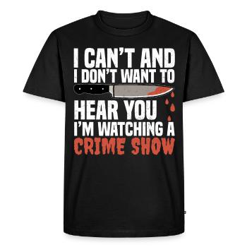 Vrai crime - T-shirt Premium bio Homme - noir - Devant - Nico (187cm)