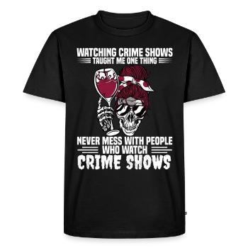 Vrai crime - T-shirt Premium bio Homme - noir - Devant - Nico (187cm)