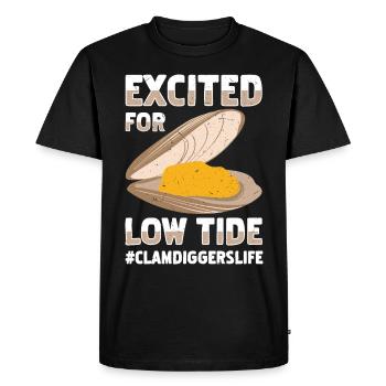 Moules Fruits de mer - T-shirt Premium bio Homme - noir - Devant - Nico (187cm)