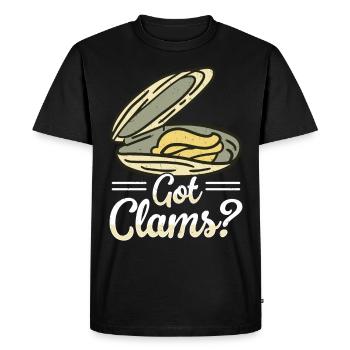 Moules Fruits de mer - T-shirt Premium bio Homme - noir - Devant - Nico (187cm)