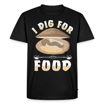 Moules Fruits de mer - T-shirt Premium bio Homme - noir - Devant - Nico (187cm)