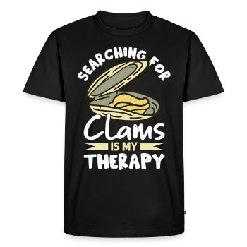 Moules Fruits de mer - T-shirt Premium bio Homme - noir - Devant - Nico (187cm)