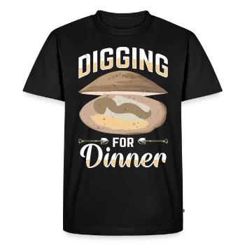 Moules Fruits de mer - T-shirt Premium bio Homme - noir - Devant - Nico (187cm)